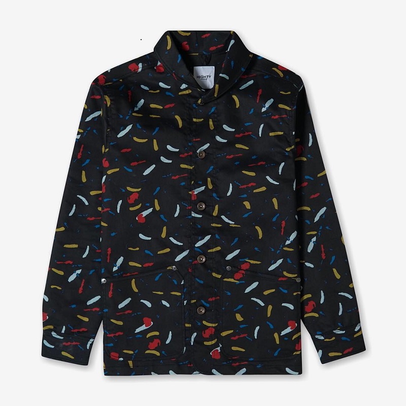 Black Paint Splatter Chore Jacket | HIGHTY Menswear