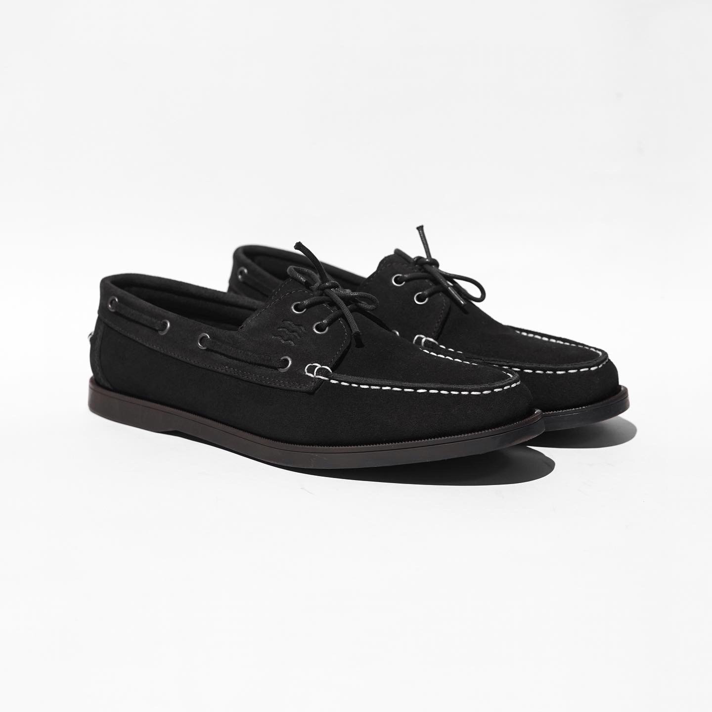 Willow Suede Boat Shoe – Black | HIGHTY Menswear
