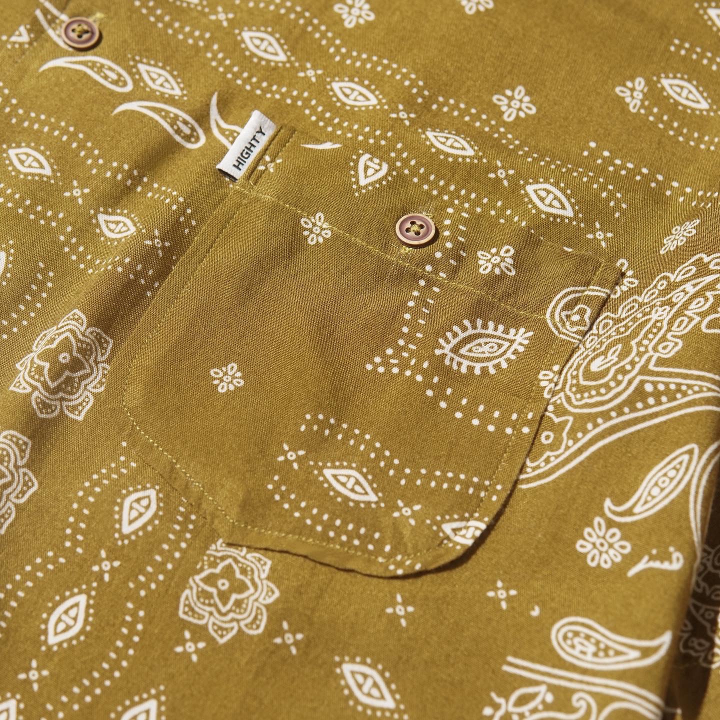 Gold Paisley Bandana Shirt HIGHTY Menswear