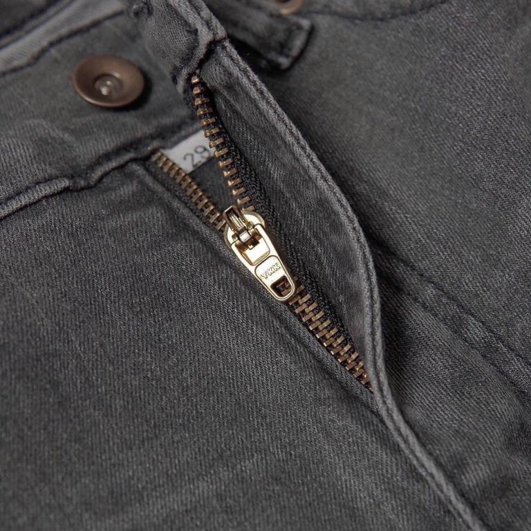 Dark Grey Washed Ripped Jeans Pants 